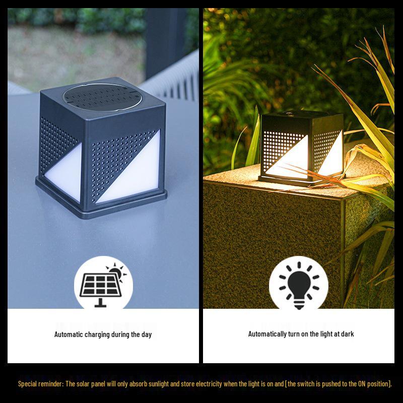 Waterproof Solar Post Cap Light for Outdoor Garden and Courtyard