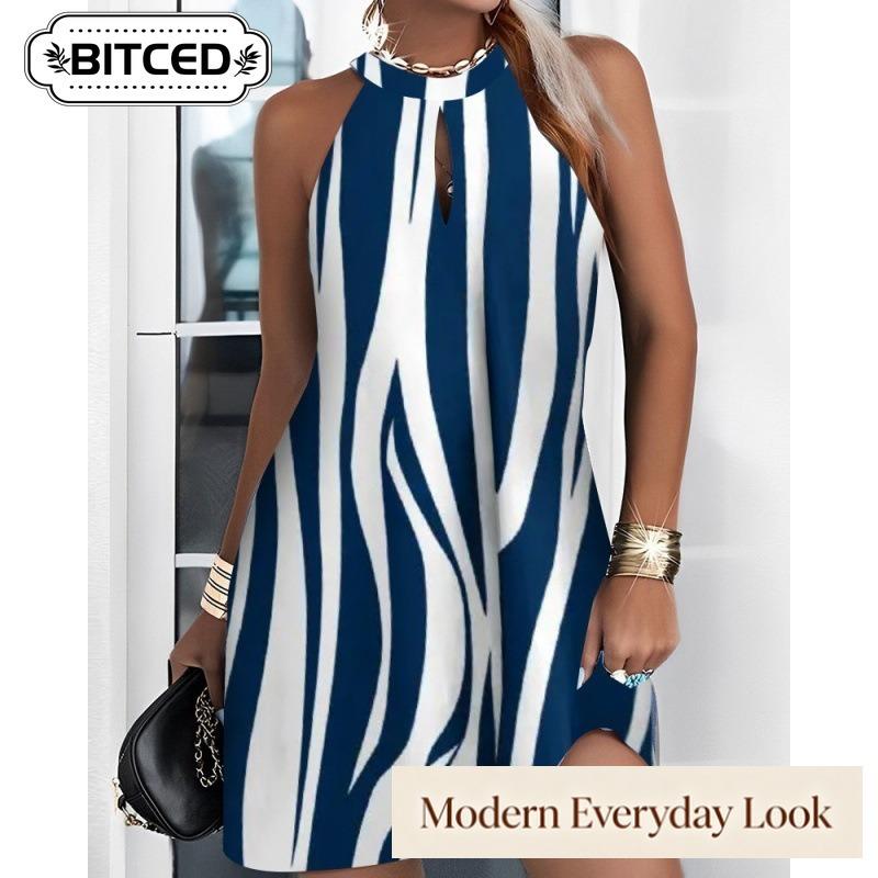 BITCED Fashion Sleeveless O-Neck Casual Dresses