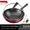 German Crystal Diamond Non-Stick Wok: Oil-Free, Smoke-Free, Induction & Gas Compatible Iron Cookware