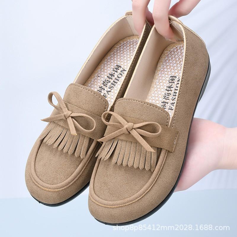 Womens Slip-On Loafer Flat Shoes Comfortable Rubber Sole Casual Walking Daily Wear
