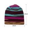 Unisex Winter 2 in 1 Striped Print Double Layer Neck Scarf Beanie Cap Turban Hat
