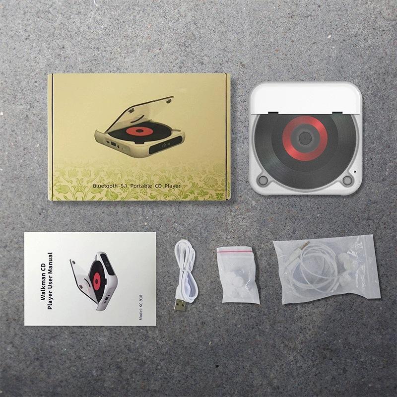 Portable Audiophile CD Player with Repeater - Lightweight Walkman for Student English Listening