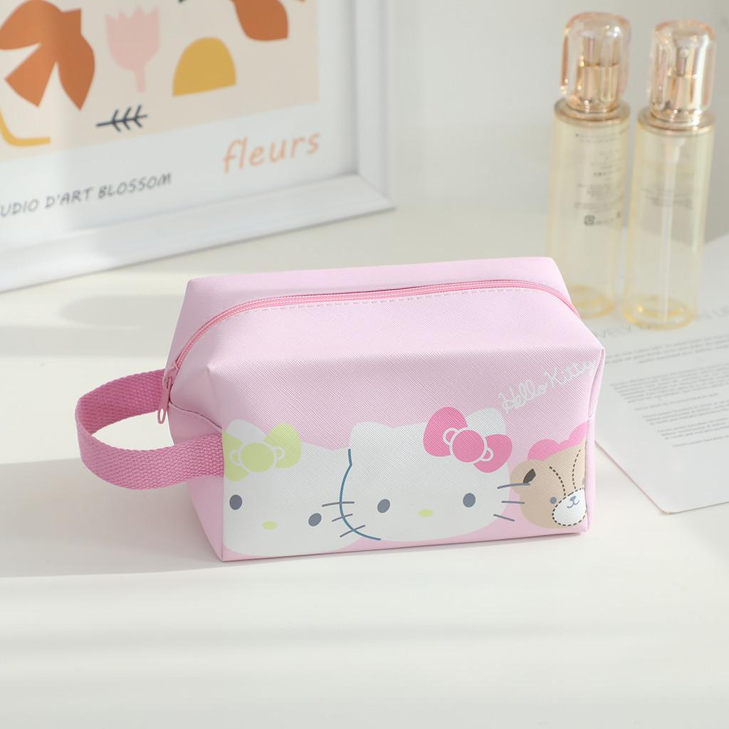 Head Pochacco Polka Dots Pu Travel Storage Bag For Cosmetics And Use Stationery
