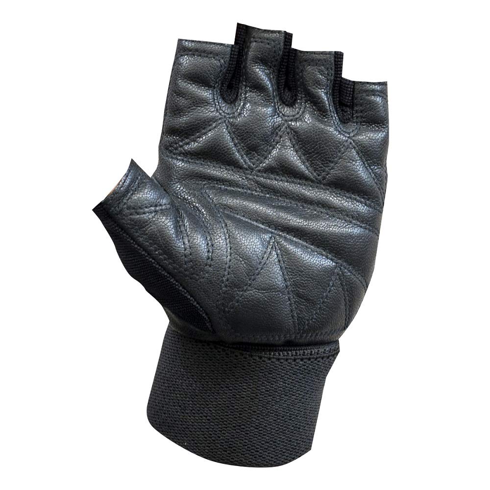 Rękawice GYM EX Ultima Leather G3433 Średnie Czarne GOLD'S Męskie (około. 22 cm)