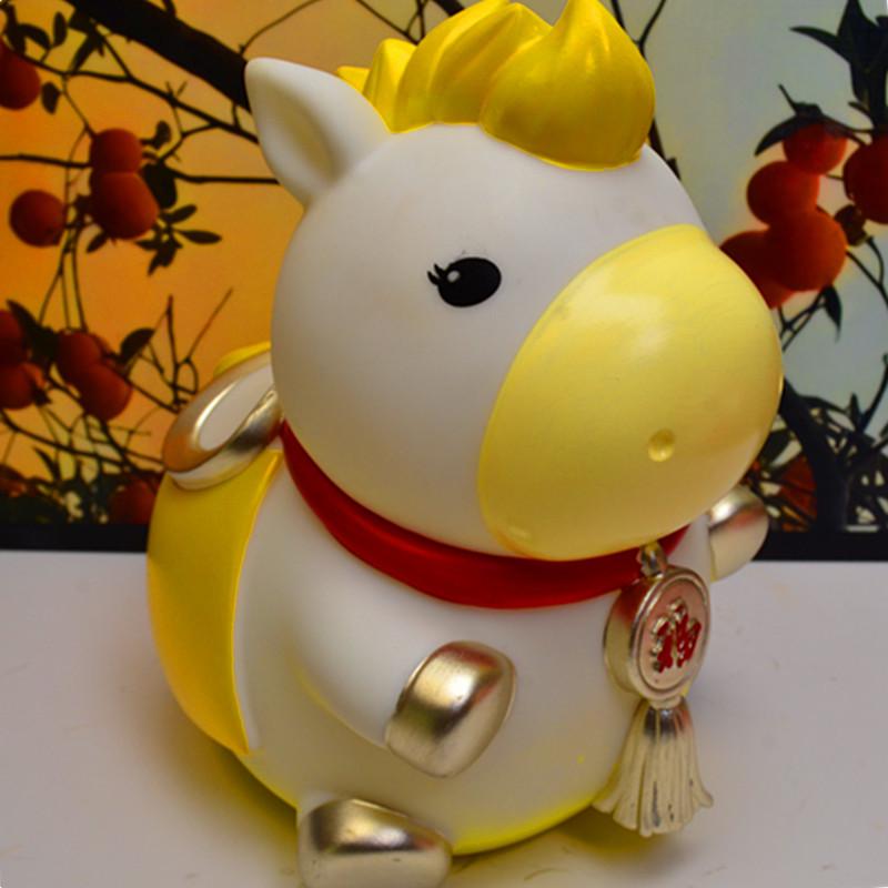 

New Soft Glue Horse Piggy Bank for Kids - Large Capacity, Decorative Savings Jar, Perfect for Spring Festival Gifts Height 19CM