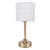 Cordless Fabric Table Lamp USB Rechargeable Bedside Table Lamp for Bedroom Touch Control Iron Aluminum Alloy