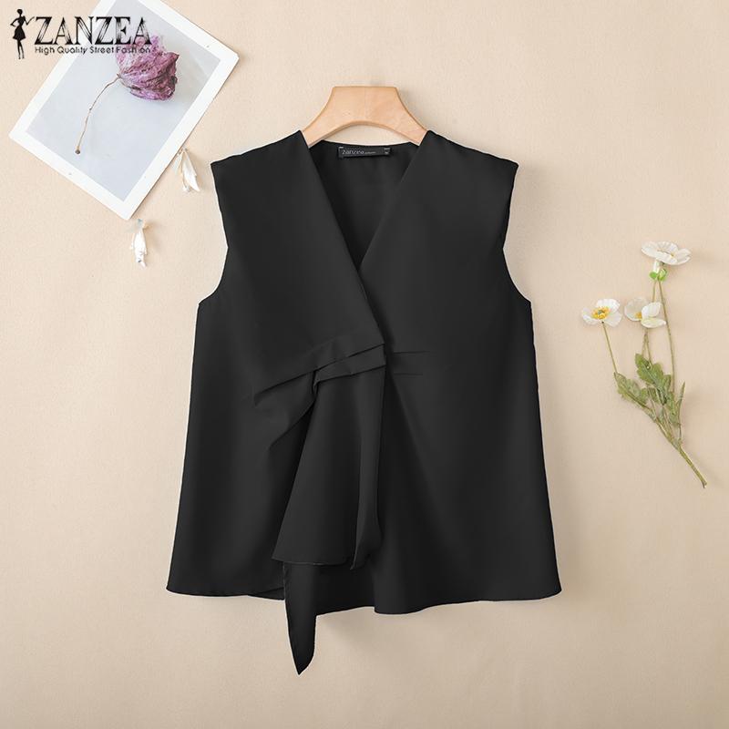 ZANZEA Women CasuaL V-Neck Summer Sleeveless Tank Tops