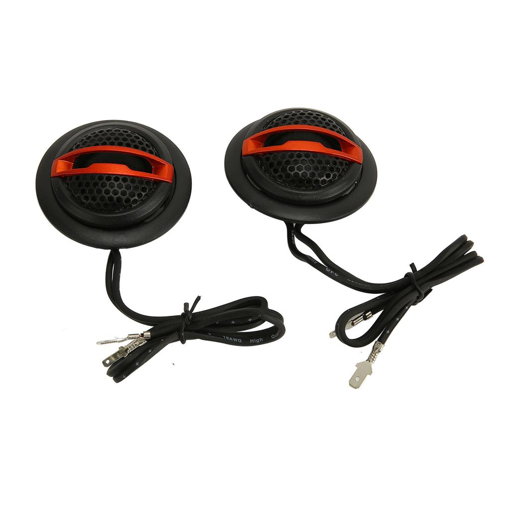 2 Pcs Car Tweeter Hifi Black Compact Structure 150W Dome Tweeter with Base for All Car Audio Systems
