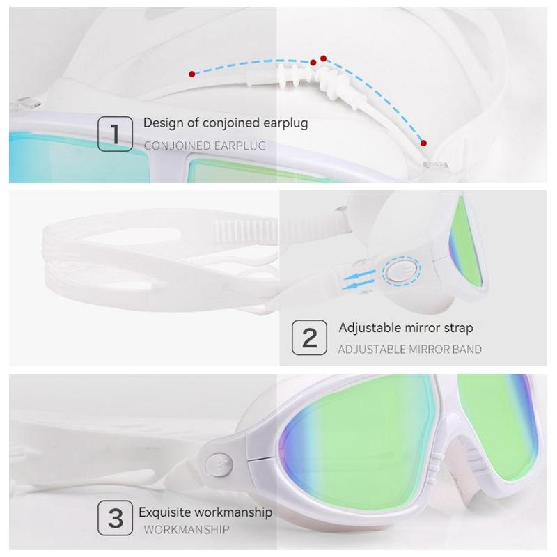 Men Women Optical Swimming Goggles Adult Anti-fog UV Protection Swim Eyewear Waterproof Silicone -1.5 To -8 Myopia Swim Glasses