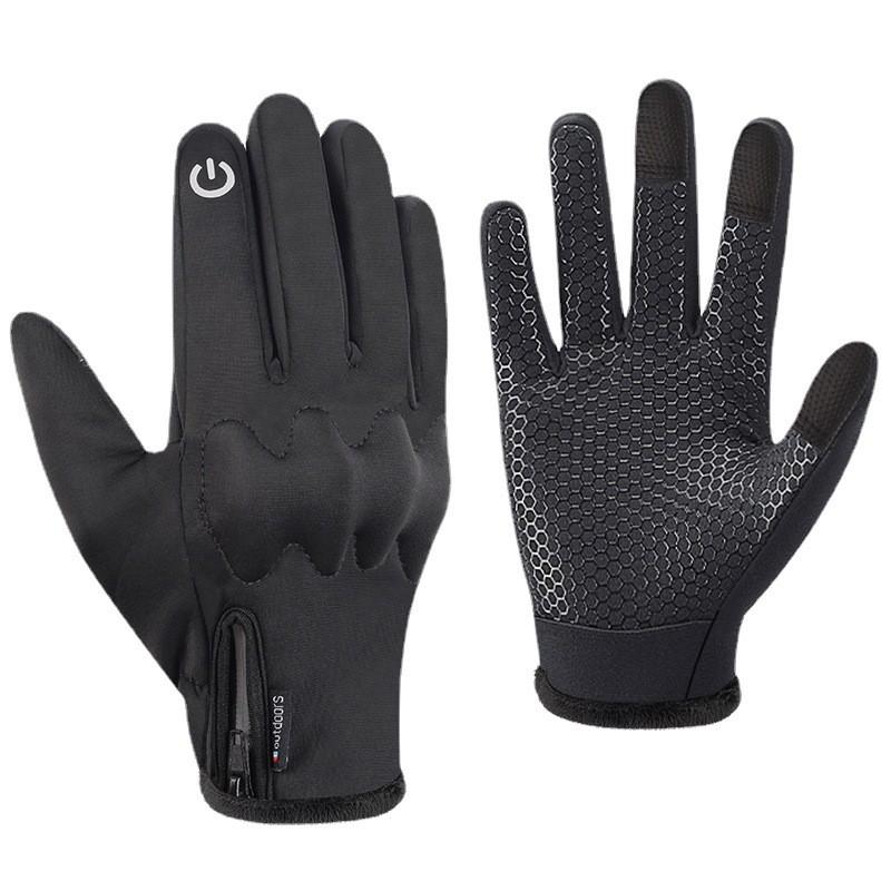 Winter Cycling Gloves Touchscreen Compatible Windproof Thermal Insulated Full Finger Adults Outdoor Sports
