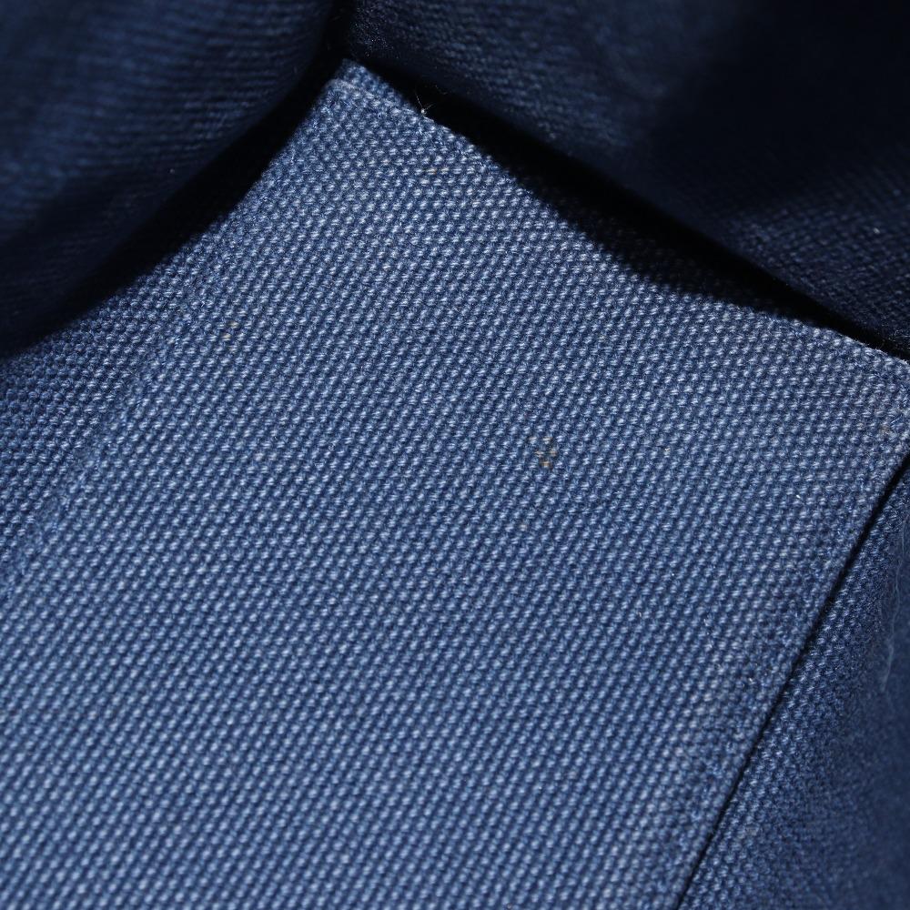 Hermes Kavasmira PM Handbag MedorHardware Navy Blue Canvas Unisex Used