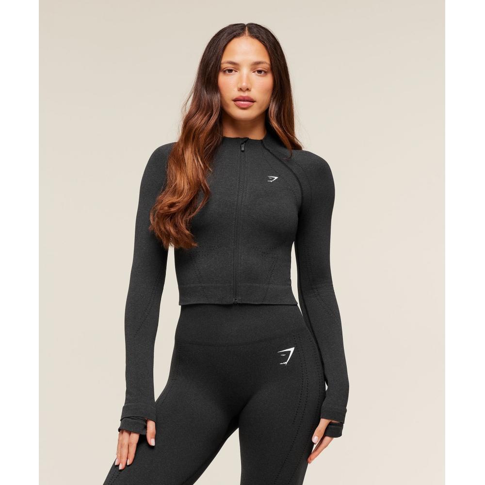 Куртка Gymshark Vital Warm Черный меланж B5c5b Bbf3 XXL