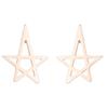 Minimalist Stainless Steel Heart & Sunflower Star Stud Earrings - "I Love You" Gesture