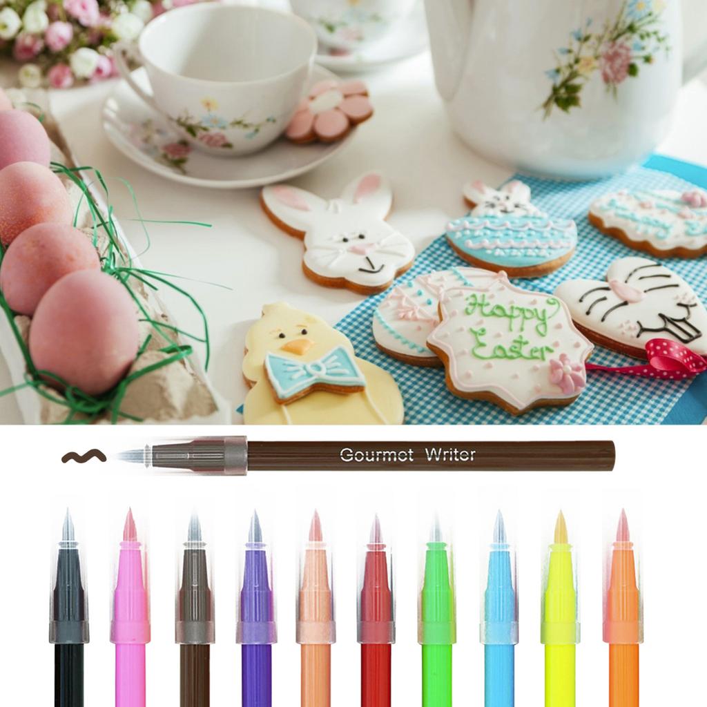 Gel Food Coloring Pen  Edibles Pigment  Drawing Pen 5ml Fondant Tools Cookie Decorating Supplies