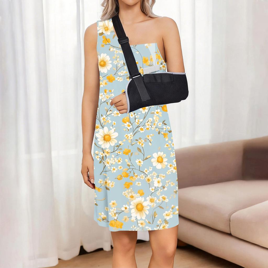 Sleeveless Floral Print Nightdress for Women Lightweight Casual Relaxed Fit Summer Dress