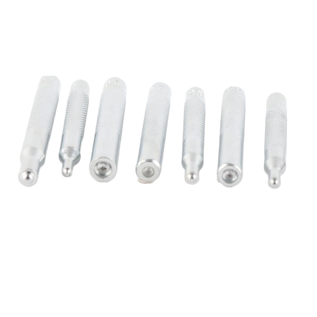 11pcsset Leather Craft Snap Fastener Setter Rivet Setting Punch Die Tools with Hole Punches