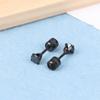 3-8Mm 1Pair Cubic Zirconia Titanium Stainless Black Diamond Zircon Stud Earrings For Women
