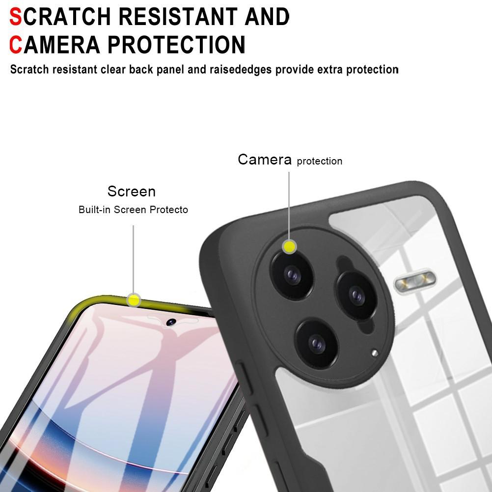 For Xiaomi Poco F7 Ultra 5G/Redmi K80 Pro 5G Case Acrylic+TPU Clear Phone Cover with PET Screen Film