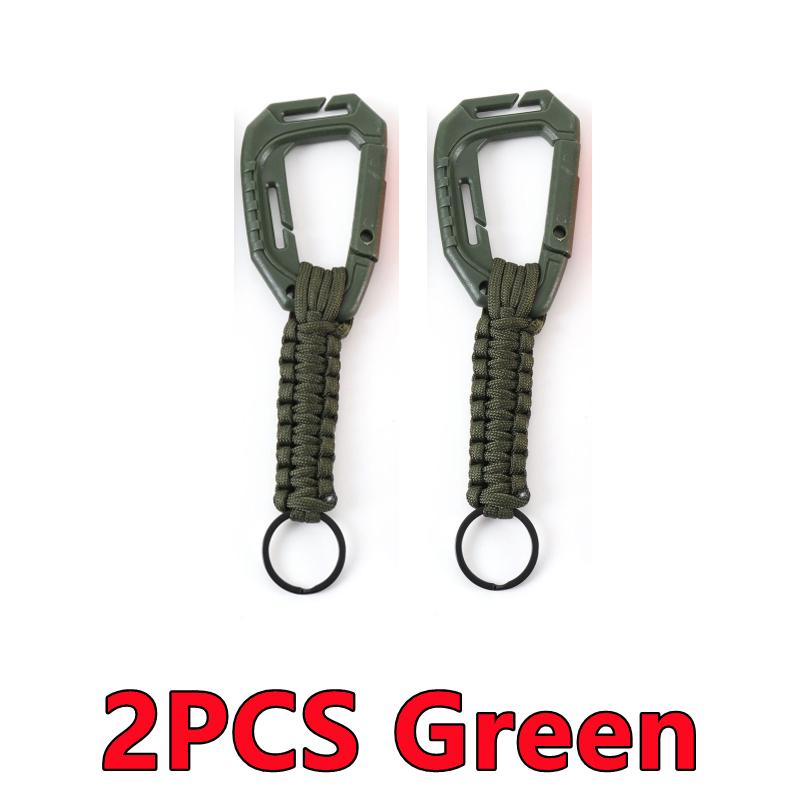 Water Bottle Hanging Buckle Backpack Carabiner Hiking Gadgets  Outdoor Parachute Rope Carabiner Hook Anti-lost Key Chain