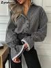 Heart Dot Lantern Sleeve Shirt Women's Long Sleeve Loose Casual Top
