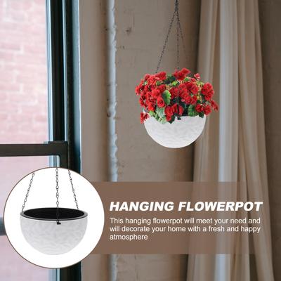1 Stück Premium Kunststoff Hängender Blumentopf Wandhalter Pflanzgefäß für Zuhause Büro Hochzeit Dekoration Garten Balkon Aufhängung Grüne Pflanze