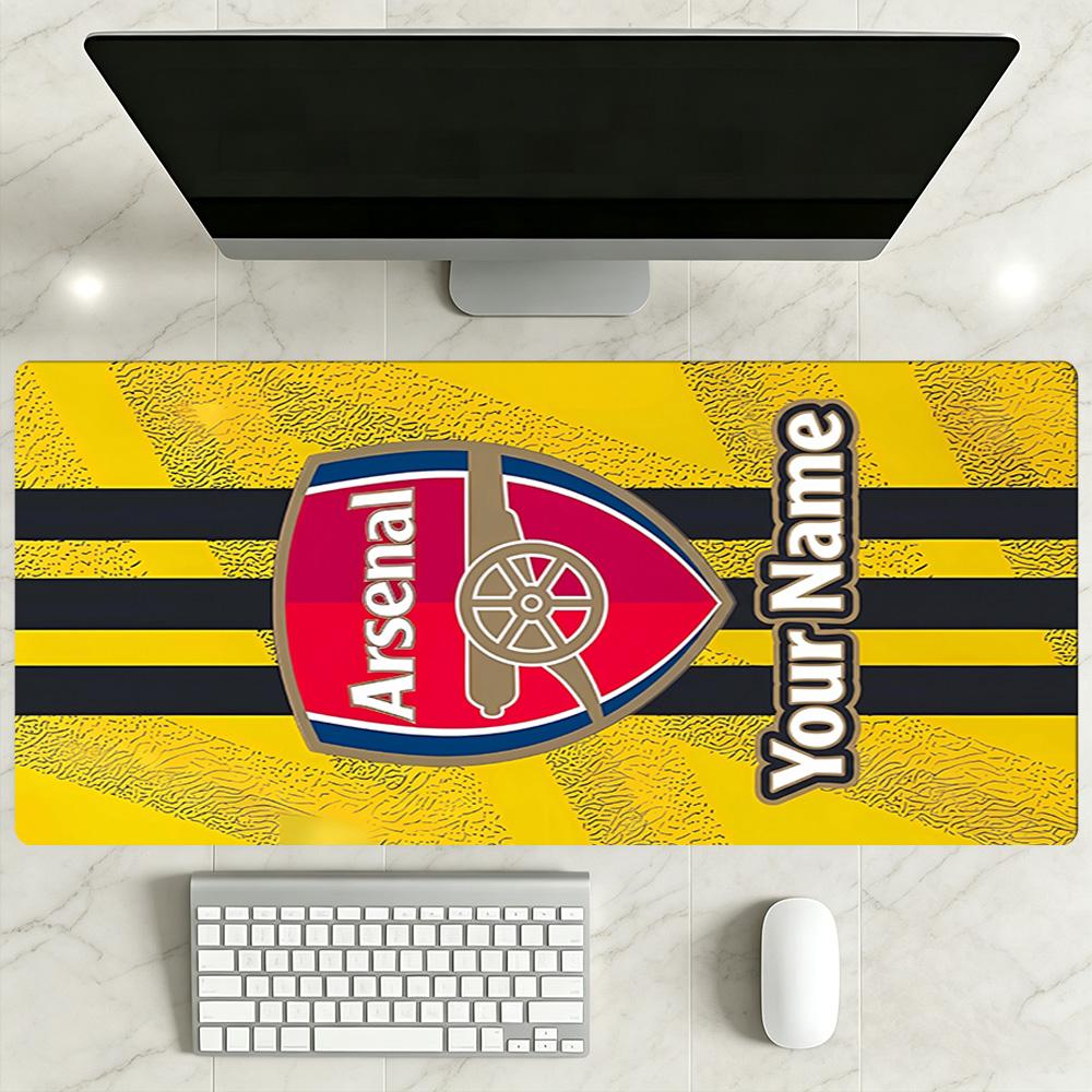 Arsenal F.C.. Personalisierbares Namens-Mauspad Schreibtischmatte HD-Druck Schreibtischunterlage Rutschfeste Gummibasis Gaming-Zubehör Ideales Geschenk für Gamer