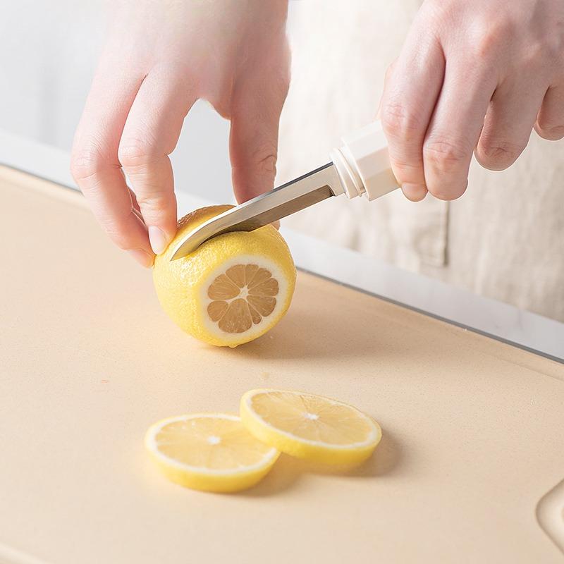 Multi Functional Fruit Knife, Portable Folding Peeler, Divine Tool with Dual Heads and Two In One Household Scraper