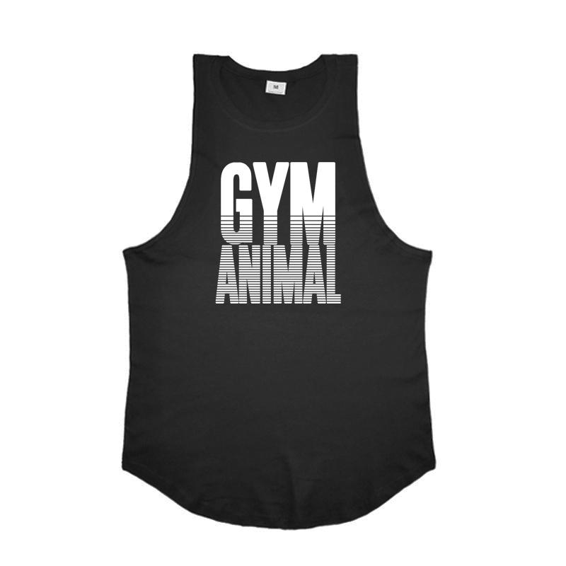 Muscleguys Men Bodybuilding Stringers Sleeveless Vests Gym Fitness Tank Tops Summer Cotton Sport Clothing European and American Hurdle Tops