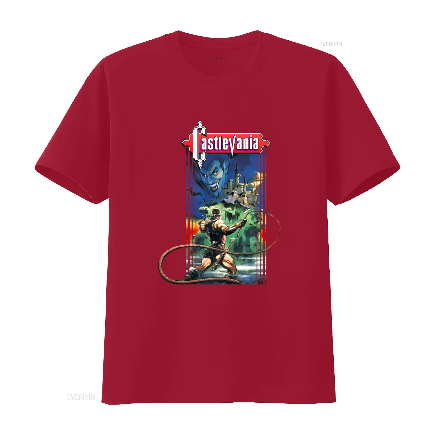 

Castlevania Video Game Print T Shirt Retro Gaming Design vintage Washed Comfortable Top For Everyday Wear graphic Stylish S