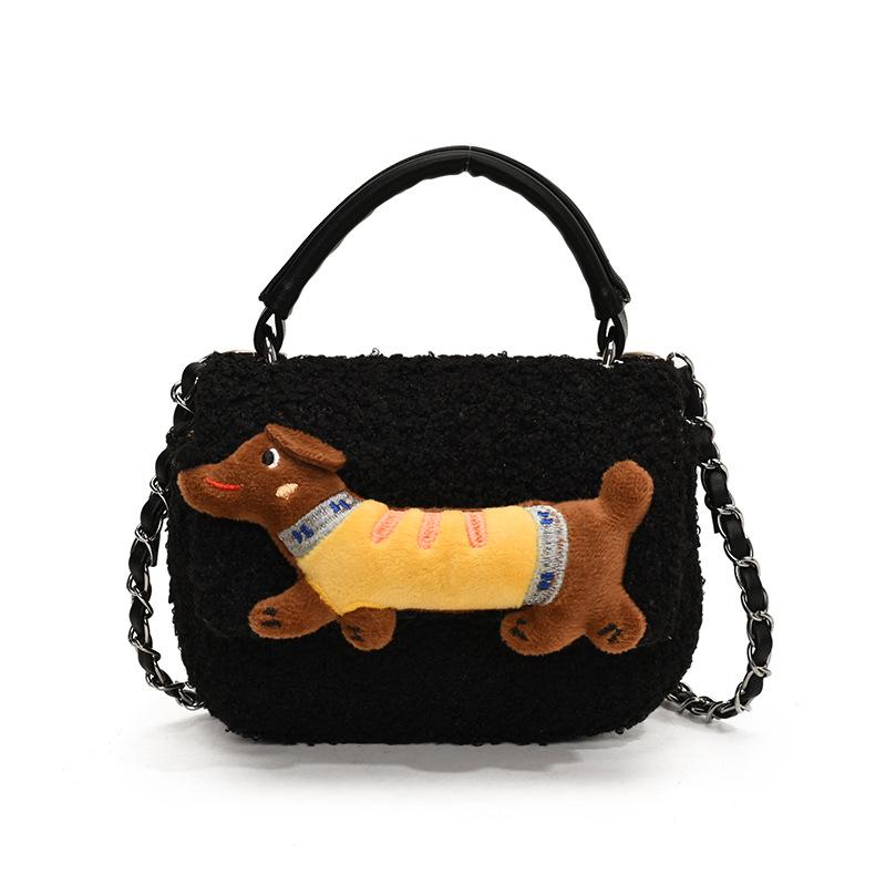 New fashion pretty fur feminine versatile small square customized shoulder messenger bag