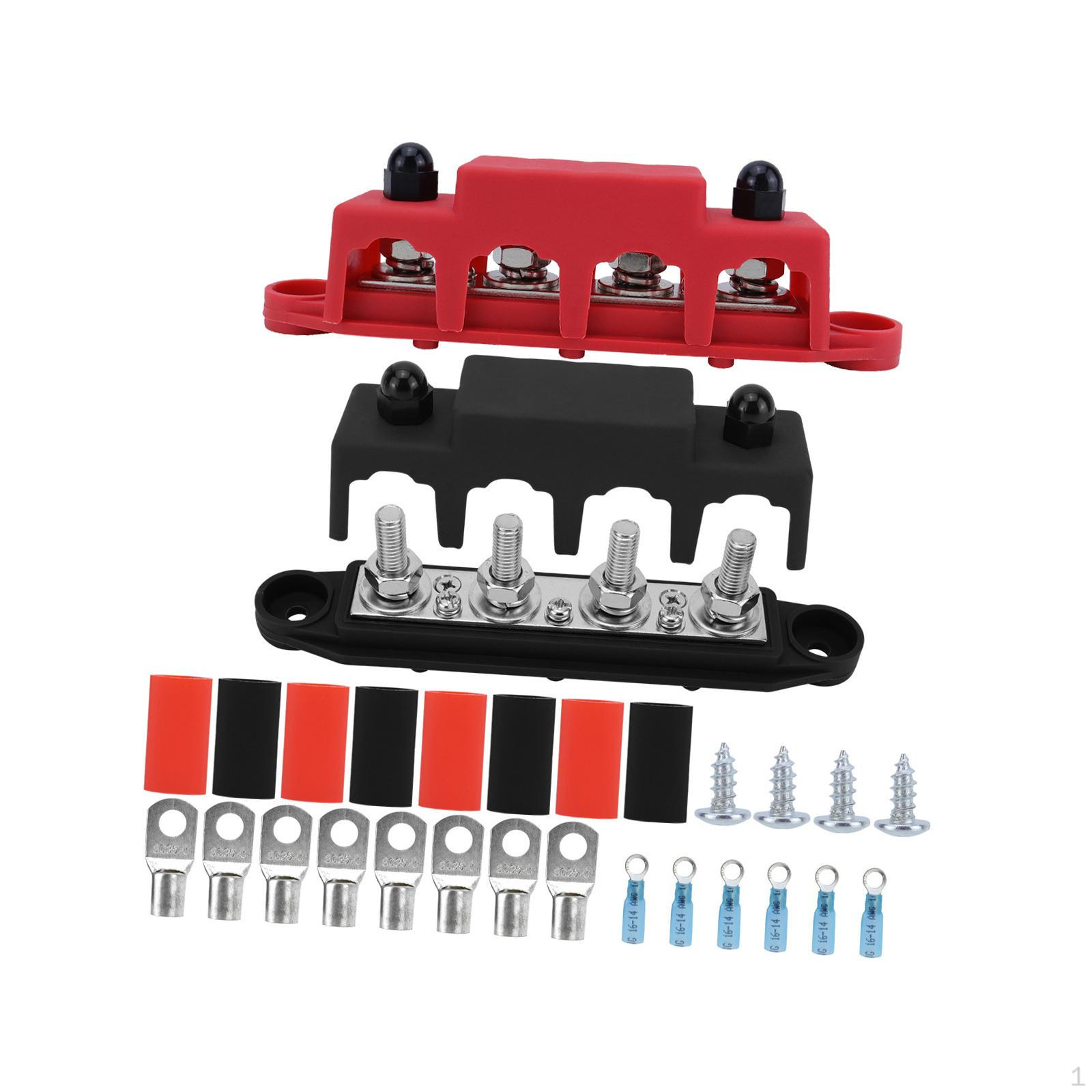 

2 шт. шина заземления аккумулятора Marine RV 250A с крышкой, макс. 48 В, шпилька M8 M8 Stud