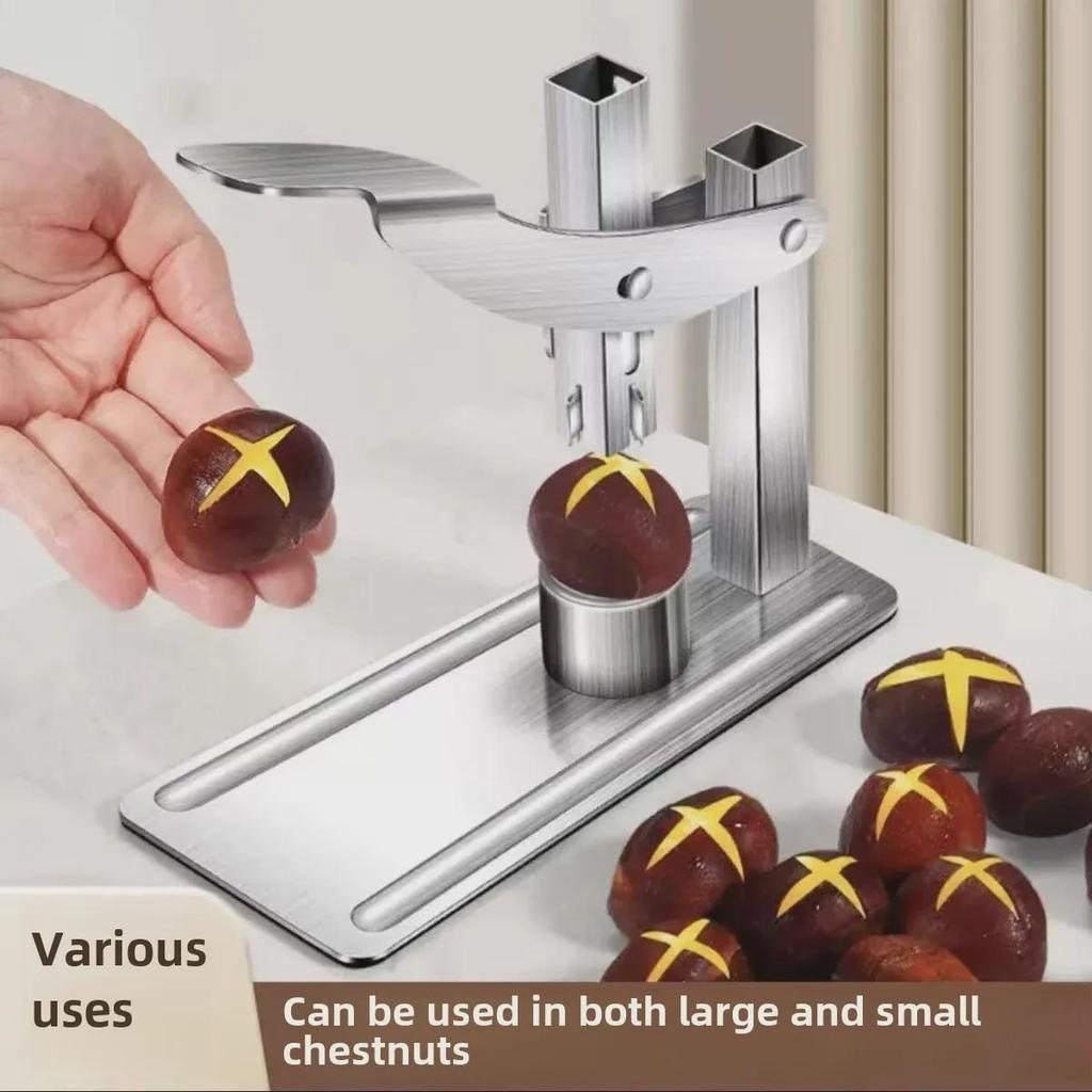 Push-Type Stainless Steel Chestnut Opener Clip