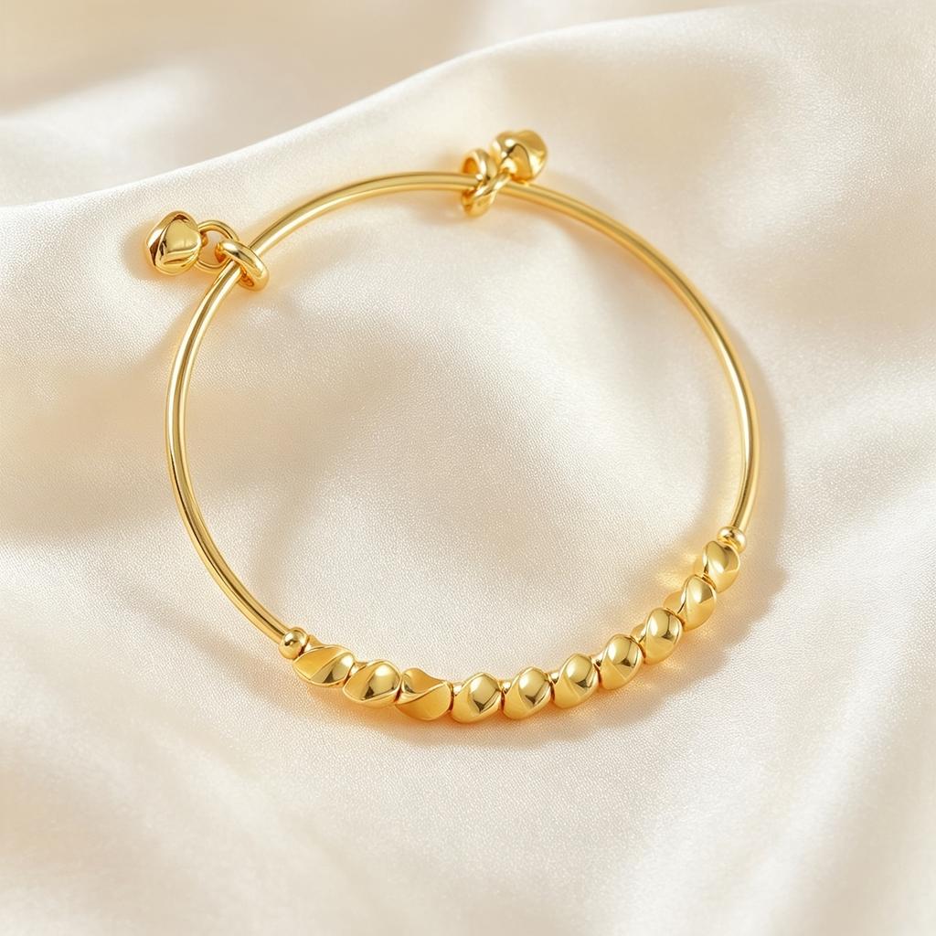 Elegant open bangles with various beaded decorations and bells are suitable for women to wear on various occasions such as weddings, banquets, and