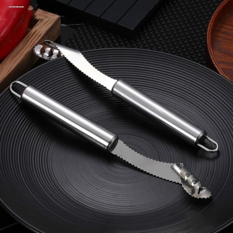 1pc Stainless Steel Chili Pit Remover, Chili Pit Remover, Chili Seed Remover, Sharp Kitchen Tool, Barbecue Vegetable Slicing