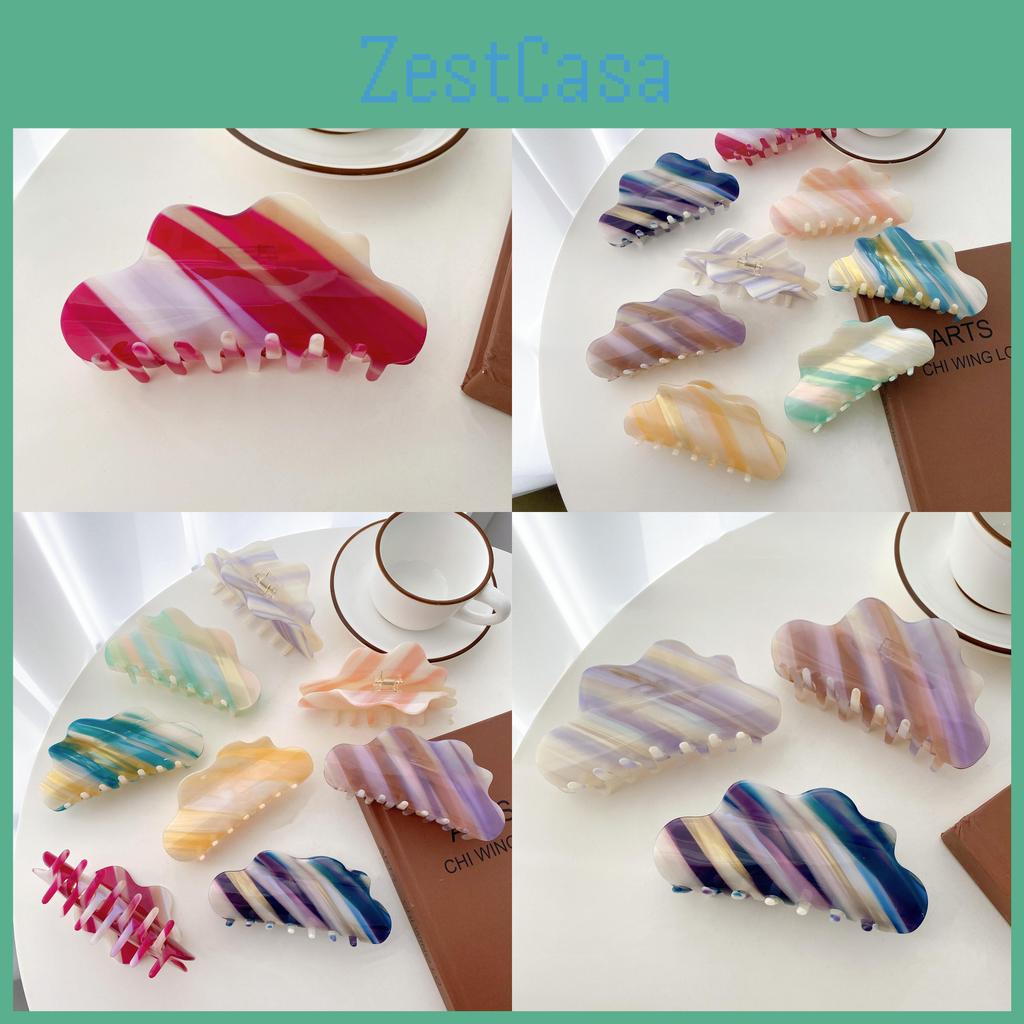 Stilvolle 13cm Farbverlauf Große Acetat Haarspange für Elegante Frisuren