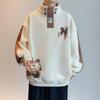 Korean-Japanese Harajuku Men's Double-Sided Fleece Hoodie