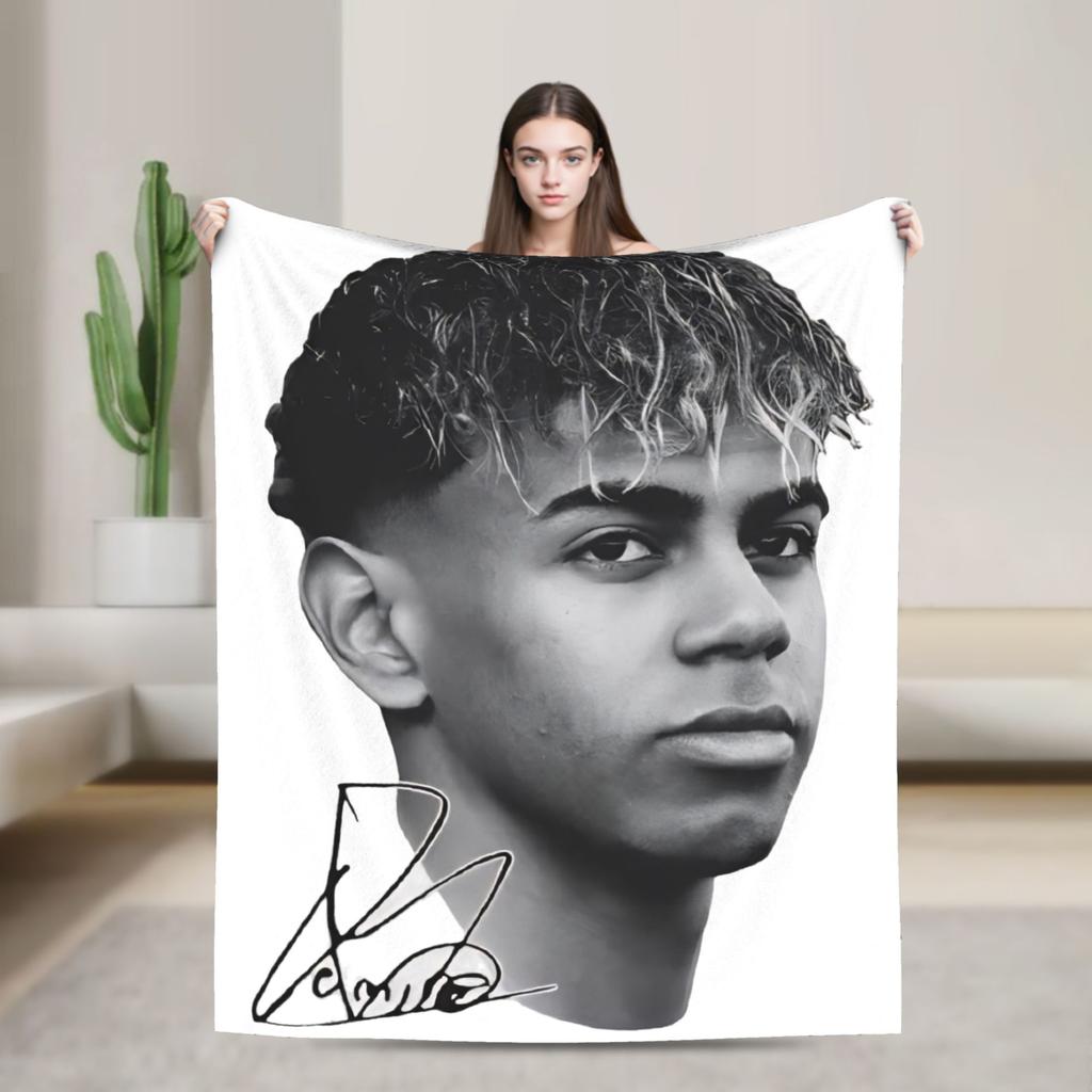 Lamine YYamal Flannel Blanket Number Football Creative Throw Blankets for Home cm Quilt