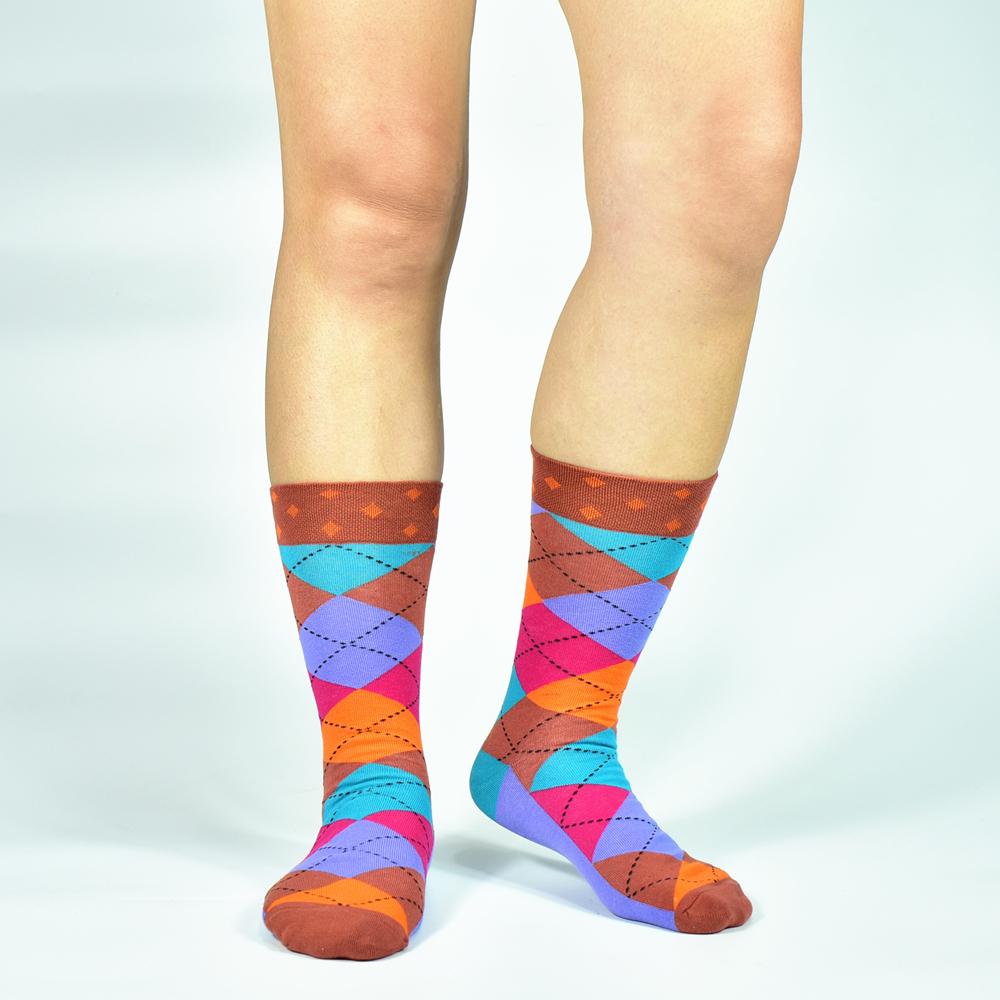 5 Pairs Men Cotton Fashion Color Pattern Happy Unisex Novelty Fun Dress Women Socks