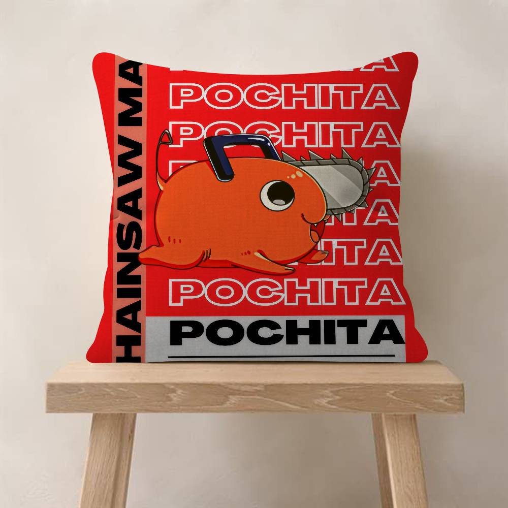 ANIME Chainsaw Man PPochita Cushion Cover 30x50 Polyester Sofa Cushions Decorative Throw Pillows Home Decoration Pillowcover