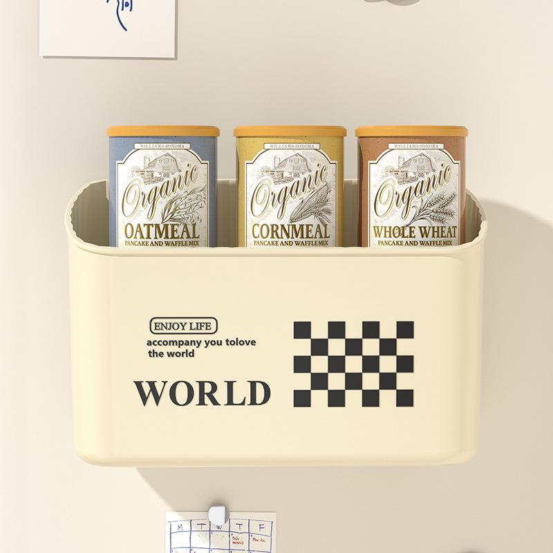 Magnetic Wall-Mounted Storage Shelf for Kitchen & Refrigerator