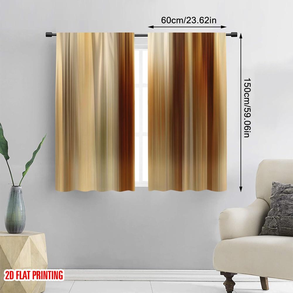 Set Of 2 Flat Printing Drapes Smooth Color Durable Polyester Without Electricity Spring Party Holiday Decor Applies Bedroom Curtain For Sleeping Area