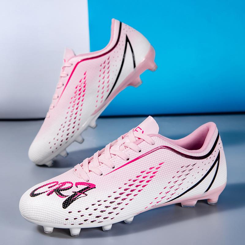 CR7 Low-top Football Shoes Tf Broken Nails Artificial Turf AG Nails Leather Feet Boys and Girls Students Training Shoes