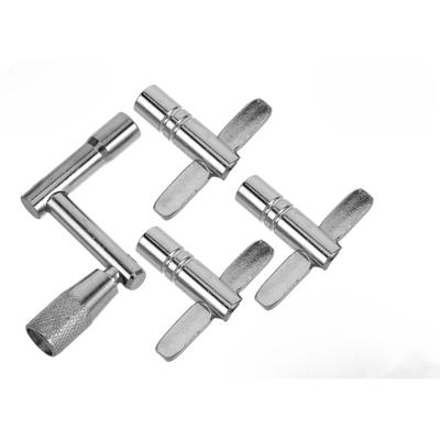 Lot de 3 Clés de Batterie Rocker en Forme de T/Z Argenté Démontage et Installation Rapides Universel Pièces et Accessoires pour Kit de Batterie