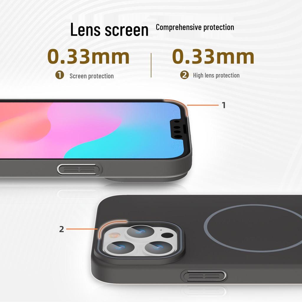 iPhone 16 Pro Max Magnetic Skin-Feel Frosted Full Coverage Case for Apple 17 Air