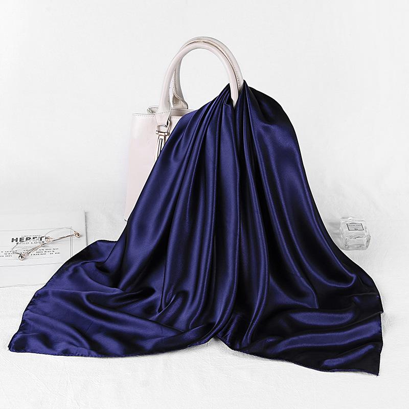 Foulard Femme Carré De Soie 90x90 CM, 2 Pièces