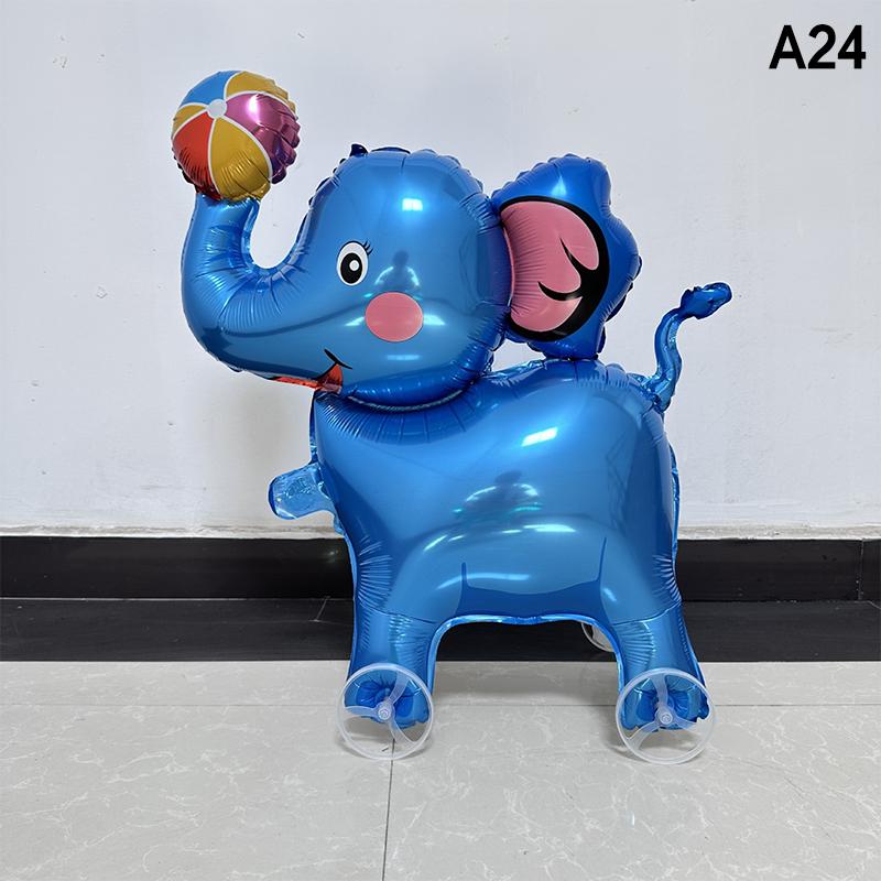 HUAHUA4D Alphabet Foil Balloon Elephant Design with Wheels for Kids' Parties and Baby ShowersHUAHUA