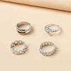 2022 Simple Personality Snake-shaped Ring Retro Electroplating Imitation Golden Snake-Shaped Knuckle Ring 4-piece Set For Women