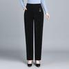 Women's Corduroy Straight-Leg Pants with Velvet Lining – Loose Fit for Autumn and Winter