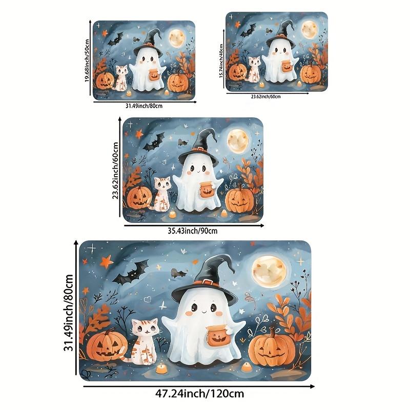 Halloween Rug Welcome Mat Cute Pumpkin Ghost Doormat Outdoor Carpet Rug For Bedroom Living Room Rug Large Area Rug Home