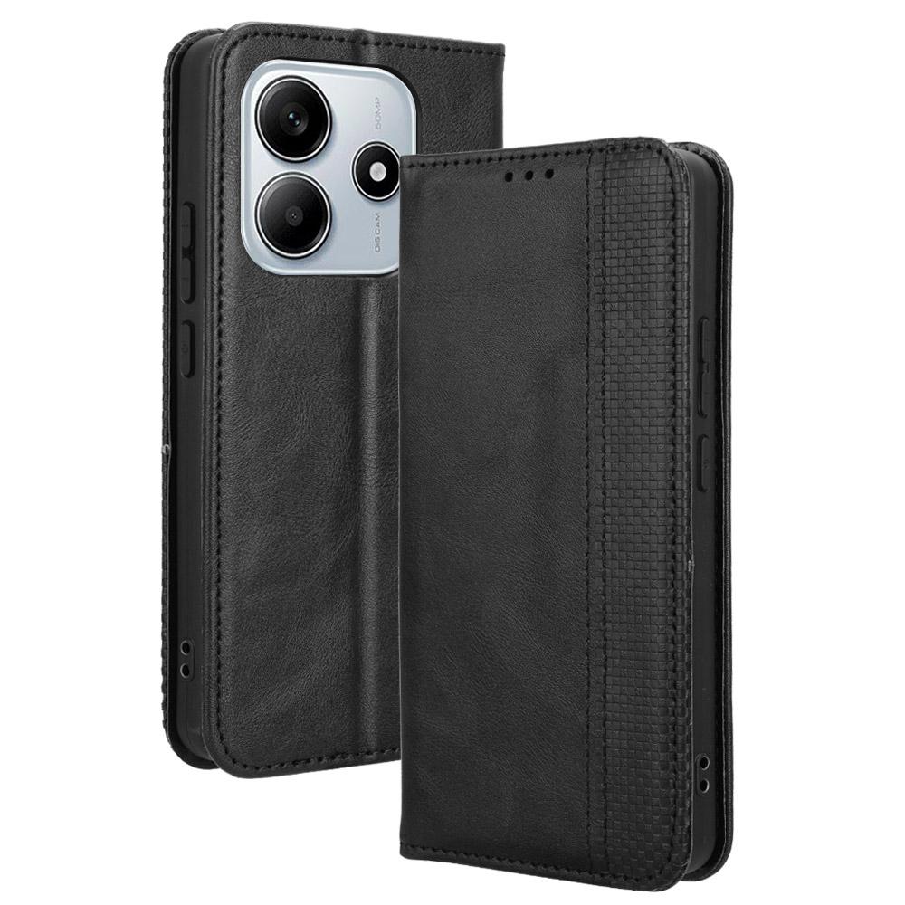 For Xiaomi Redmi Note 14 5G Leather Case Wallet Stand Retro Texture Phone Cover